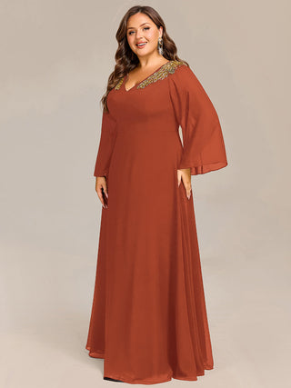 Evening Sequin Dresse with Sequin Embroidery