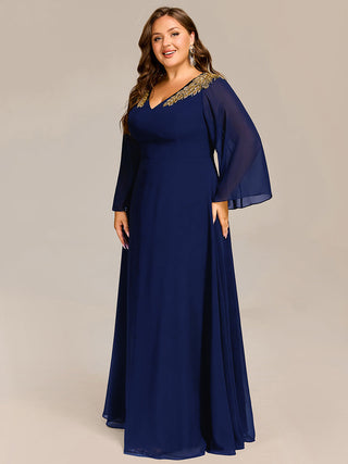 Evening Sequin Dresse with Sequin Embroidery