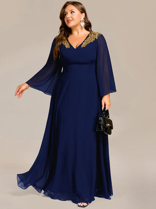Evening Sequin Dresse with Sequin Embroidery