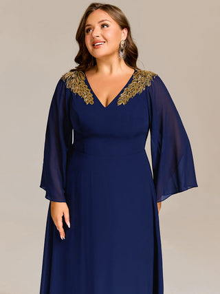 Evening Sequin Dresse with Sequin Embroidery