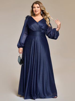 Split Evening Chiffon Dress with Bead or hot drill decoration