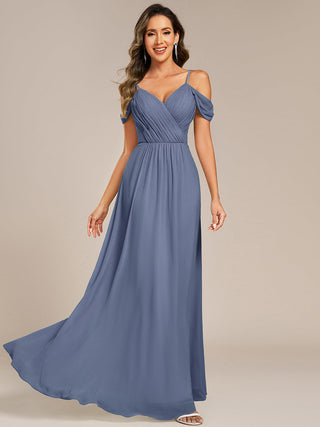 Short Sleeve V-Neck Appliques A-Line Floor Length Bridesmaid Dresses
