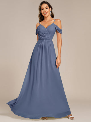 Short Sleeve V-Neck Appliques A-Line Floor Length Bridesmaid Dresses
