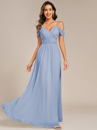 Short Sleeve V-Neck Appliques A-Line Floor Length Bridesmaid Dresses