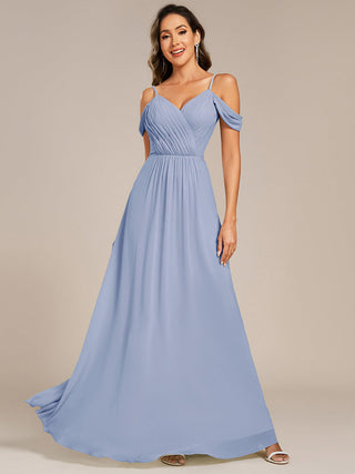 Short Sleeve V-Neck Appliques A-Line Floor Length Bridesmaid Dresses