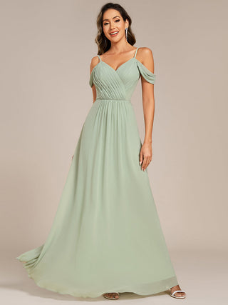 Short Sleeve V-Neck Appliques A-Line Floor Length Bridesmaid Dresses