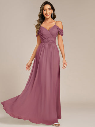 Short Sleeve V-Neck Appliques A-Line Floor Length Bridesmaid Dresses