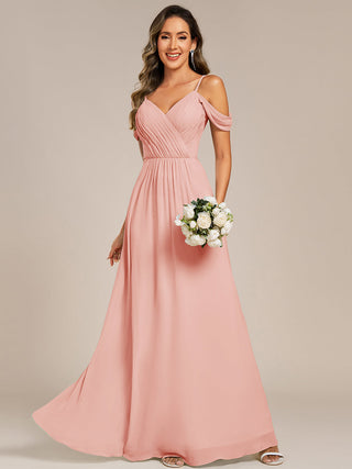 Short Sleeve V-Neck Appliques A-Line Floor Length Bridesmaid Dresses