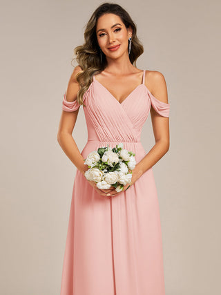 Short Sleeve V-Neck Appliques A-Line Floor Length Bridesmaid Dresses