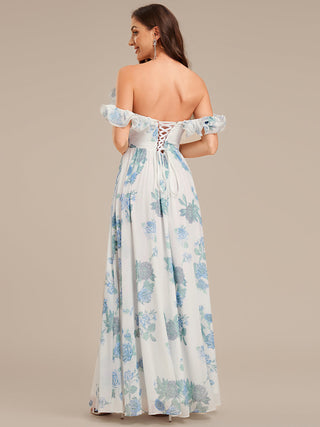 Short Sleeve Sweetheart Neck A-Line Floor Length Bridesmaid Dresses