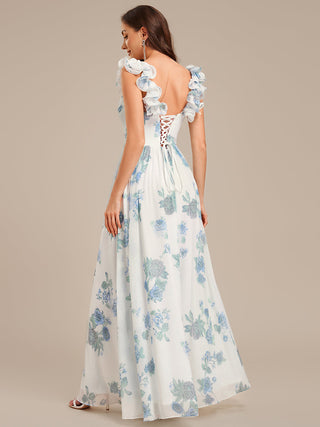Short Sleeve Sweetheart Neck A-Line Floor Length Bridesmaid Dresses