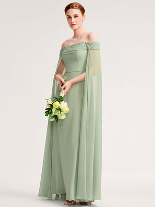 Everi Chiffon Floating Sleeves Bridesmaid Dress