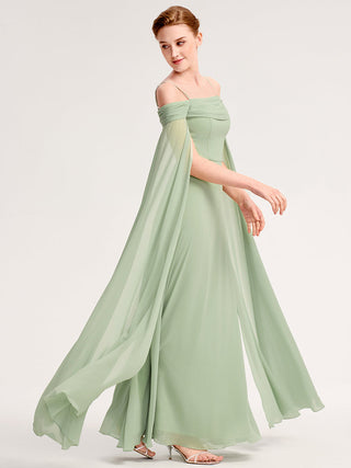 Everi Chiffon Floating Sleeves Bridesmaid Dress