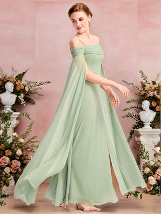 Everi Chiffon Floating Sleeves Bridesmaid Dress