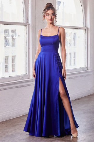 B8402 SATIN A-LINE GOWN