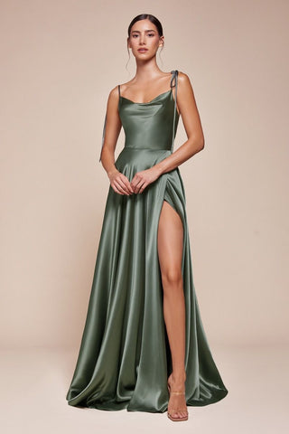 BD104 SATIN A-LINE DRESS