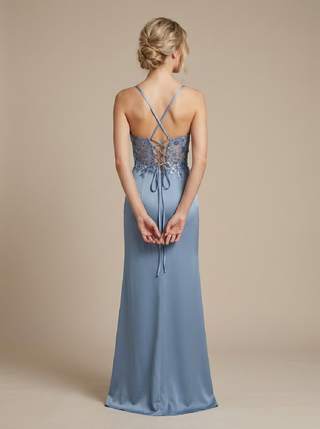 Esmeralda Evening Dress in Ice Blue