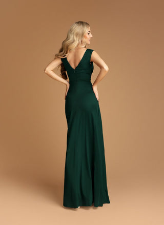 Isabella Elegant Occasion Dress in Dark Green
