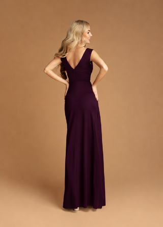 Isabella Elegant Occasion Dress in Purple