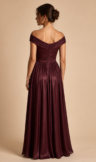 Isaline Evening Dress in Eggplant