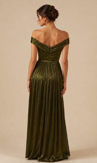 Isaline Evening Dress in Khaki