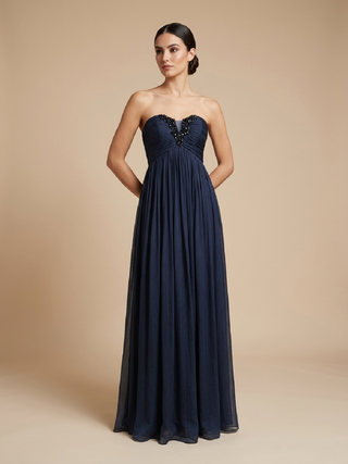 Naia Evening Dress in Navy