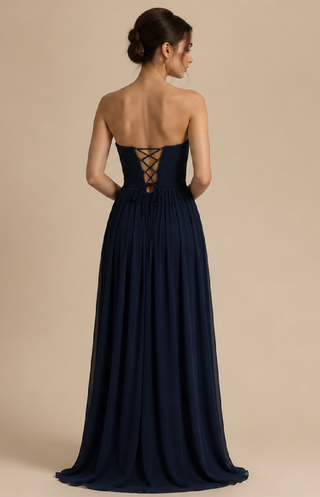 Naia Evening Dress in Navy