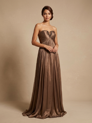 Naia Evening Dress in Brown
