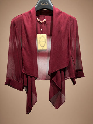 Short Jacket in Burgundy