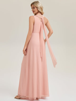 Sleeveless Asymmetrical A-Line High Stretch Floor Length Bridesmaid Dresses