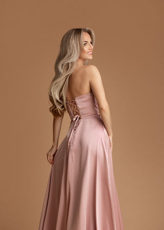 Tea Draped Maxi Dress with Lace-Up Back product photo 2
