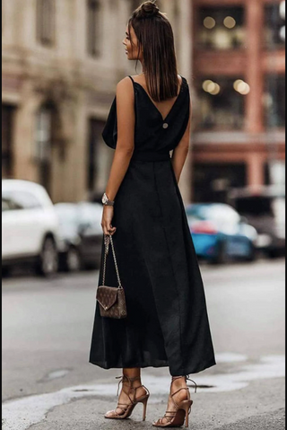 GIOVANNA BELTED MAXI DRESS.